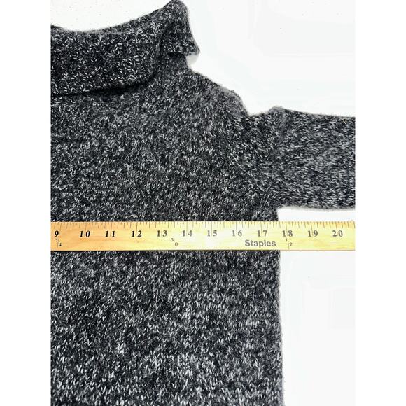 Express Women’s SweaterTurtle Neck Long Sleeve Merino Wool Blend Dark Gray XL - Picture 8 of 9